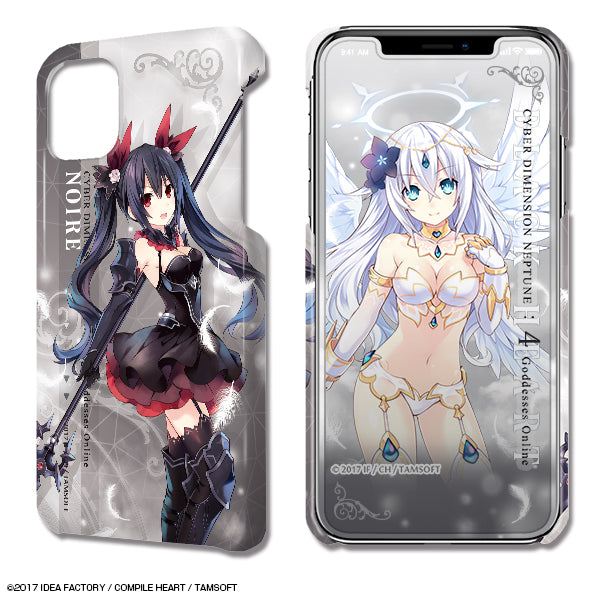 『四女神オンライン CYBER DIMENSION NEPTUNE』デザジャケット iPhone 12/12 Proケース&保護シート デザイン02(ノワール)